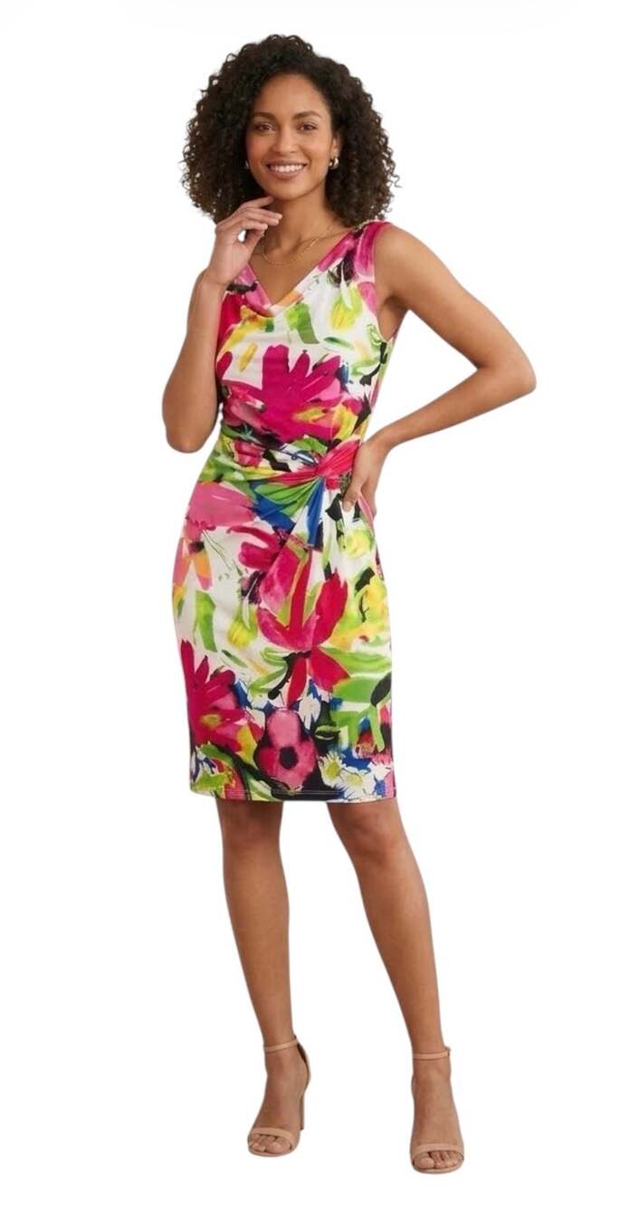 Lauren Ralph Lauren sleeveless Vibrant floral sheath dress Size 2